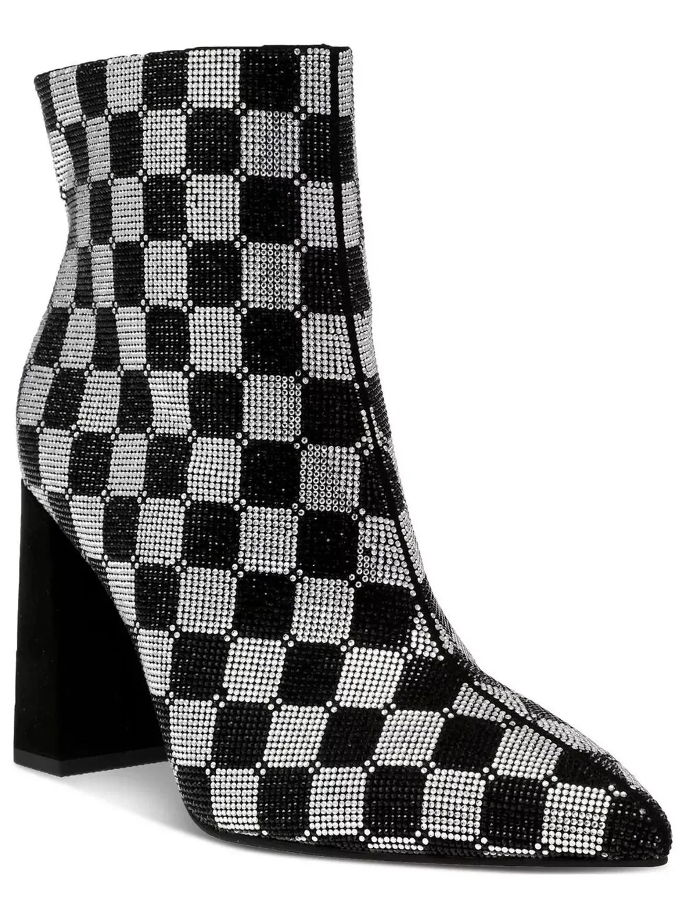 NEW Wild Pair Ingridd Rhinestone Ankle Boots Bling Block Heel Size 7.5 NWOB